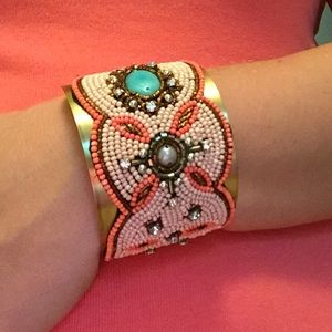 Brass metal cuff bracelet